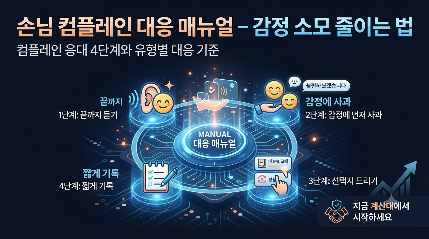 손님 컴플레인 대응 매뉴얼 – 감정 소모 줄이는 법