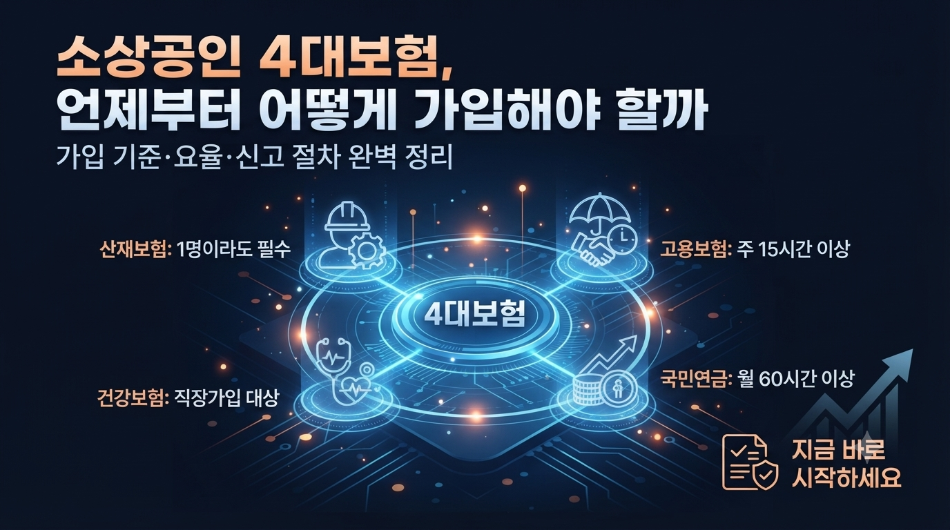 소상공인 4대보험, 언제부터 어떻게 가입해야 할까