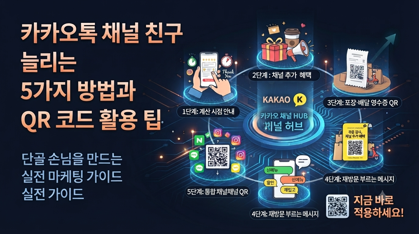 카카오톡 채널 추가 방법 5가지, QR코드로 친구 늘리기
