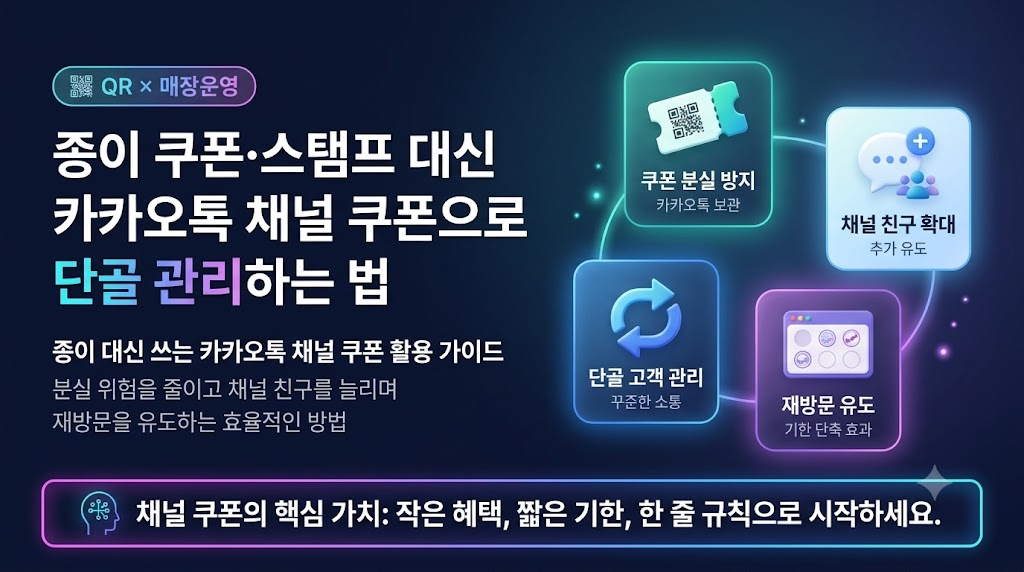 종이 쿠폰·스탬프 대신 카카오톡 채널 쿠폰으로 단골 관리하는 법
