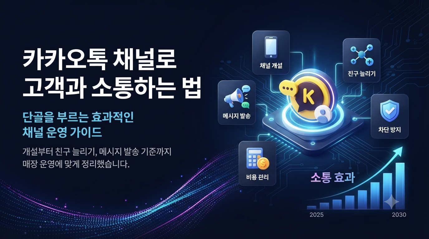카카오톡 채널 만들기(사업자)와 손님 소통하는 법