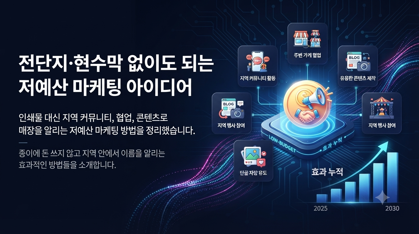 전단지·현수막 없이도 되는 저예산 마케팅 아이디어
