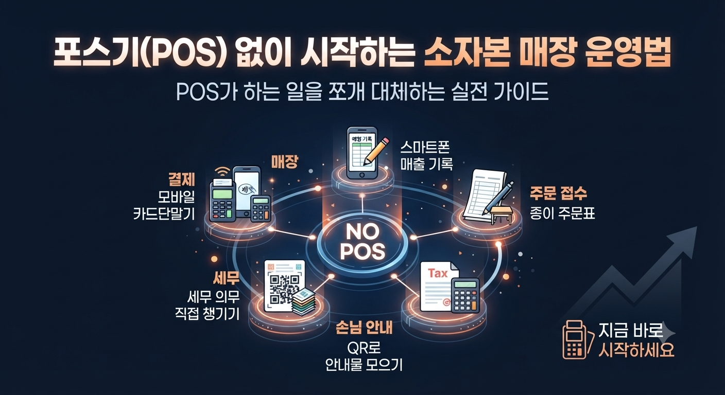 포스기(POS) 없이 시작하는 소자본 매장 운영법