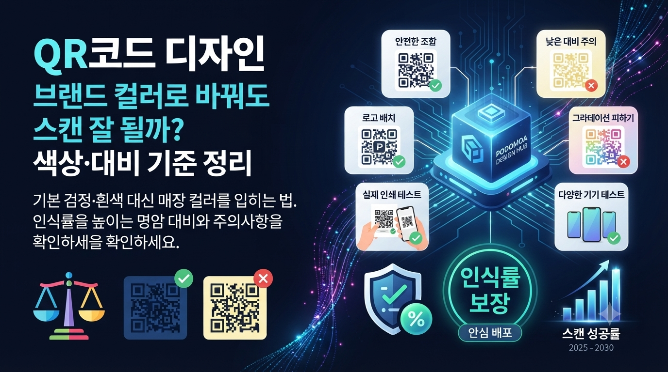 QR코드 디자인, 브랜드 컬러로 바꿔도 스캔 잘 될까