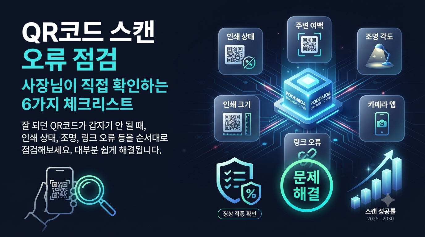 QR코드 스캔이 안 될 때 체크리스트 – 사장님이 직접 점검하는 법