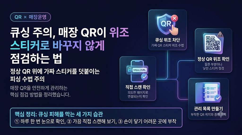 큐싱 주의, 매장 QR이 위조 스티커로 바뀌지 않게 점검하는 법