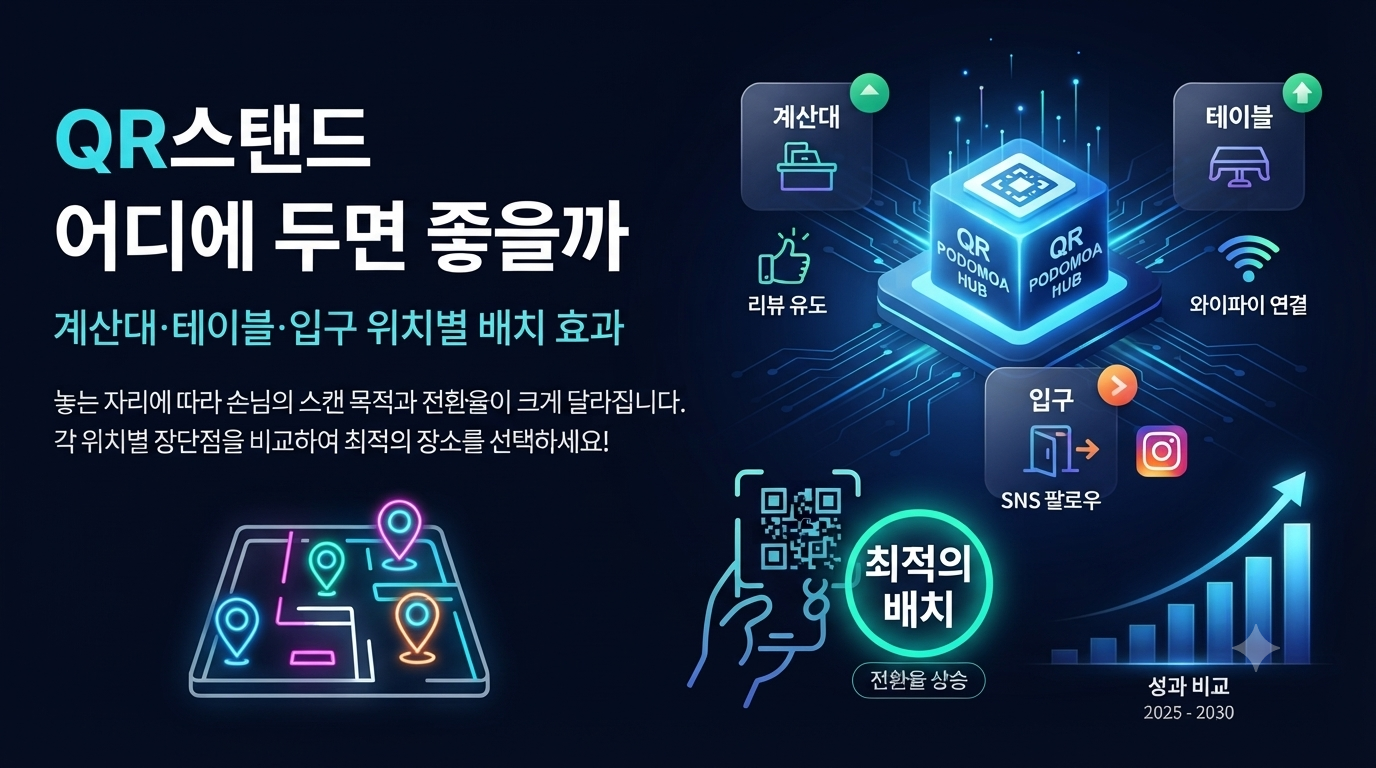 QR스탠드 어디에 두면 좋을까 – 계산대·테이블·입구 위치별 장단점