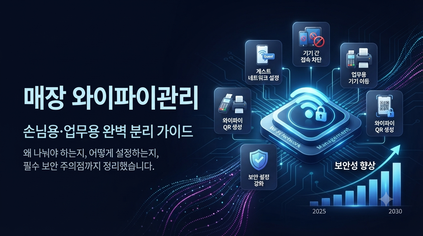와이파이 QR코드 만들기, 손님용·직원용 와이파이 분리까지