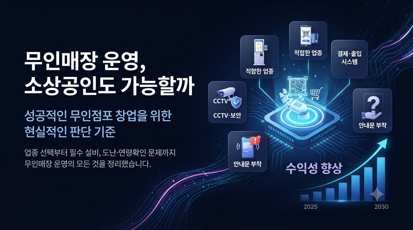 무인매장 운영, 소상공인도 가능할까
