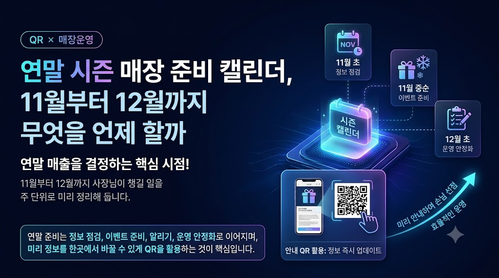 연말 시즌 매장 준비 캘린더, 11월부터 12월까지 무엇을 언제 할까